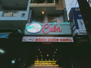 Thi cong bang hieu alu chu noi led banh cuon 1