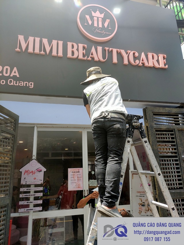 Thi công bảng quảng cáo aluminum (Mini Beautycare ) tại Quận 2, Tp HCM