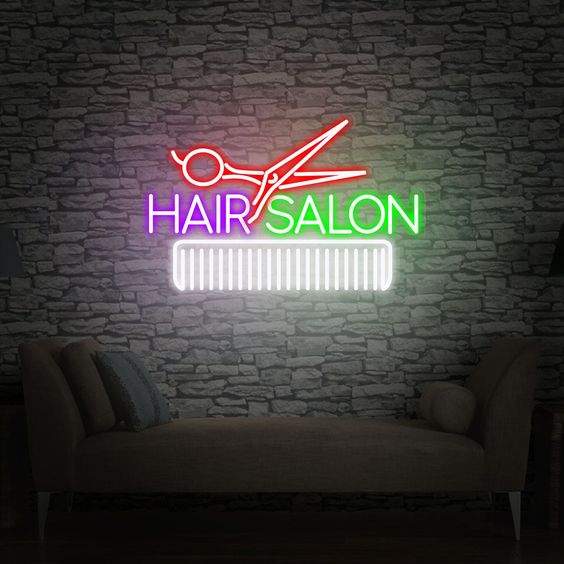 Bảng hiệu salon tóc đèn LED